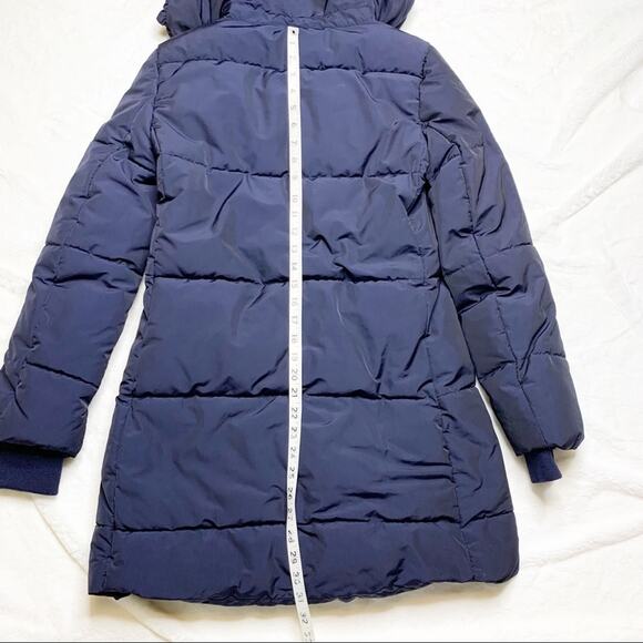 LARK & RO Navy Blue Quilted Winter Puffer Coat - Picture 8 of 11